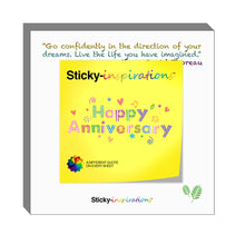 Load image into Gallery viewer, Sticky-inspirations &quot;Happy Anniversary&quot; Inspirational Sticky Notes