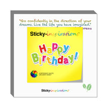 Load image into Gallery viewer, Sticky-inspirations &quot;Happy Birthday&quot; Inspirational Sticky Notes