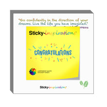 Load image into Gallery viewer, Sticky-inspirations &quot;Congratulations&quot; Inspirational Sticky Notes