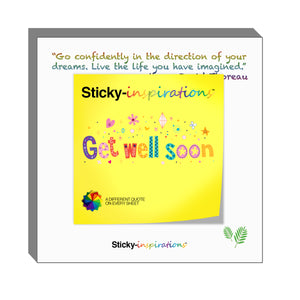 Sticky-inspirations "Get Well Soon" Inspirational Sticky Notes