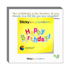 Sticky-inspirations "Happy Birthday" Inspirational Sticky Notes
